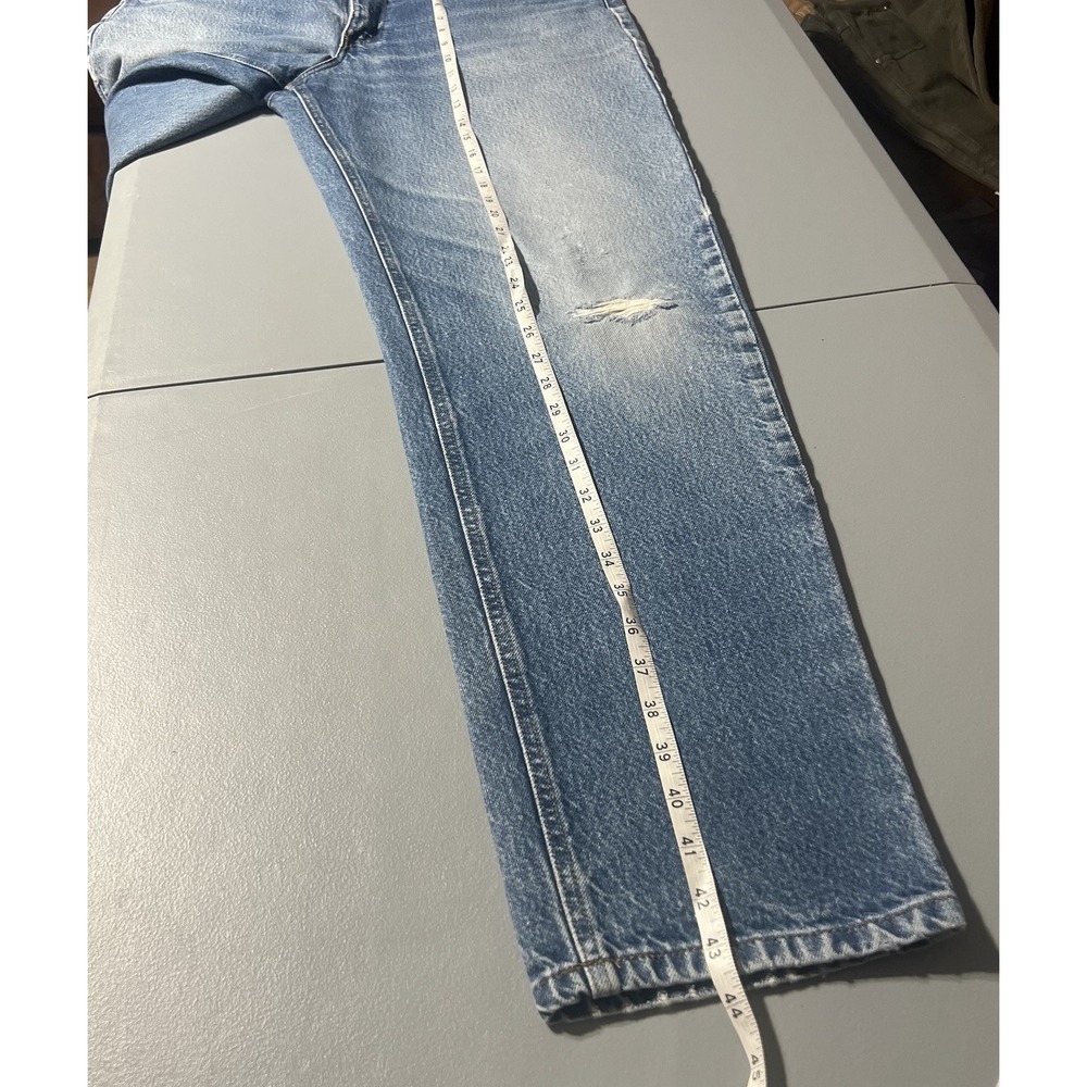 VTG Y2K‎ Carhartt B17 DST Light Washed Blue Denim Work Jeans Size 36x34 - Picture 7 of 10